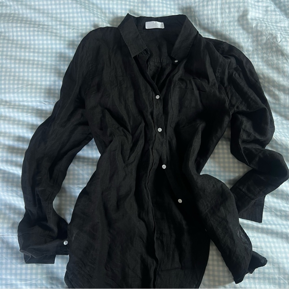 MONDAY SWIMWEAR - Black Linen Shirt